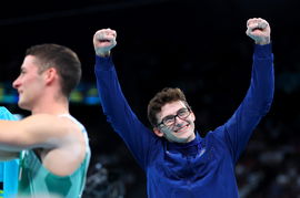 (L-R) Rhys Mc Clenaghan (IRL), Stephen Nedoroscik (USA), AUGUST 3, 2024 &#8211; Gymnastics &#8211; Artistic : Men s Pommel Horse Fin