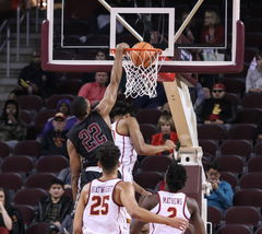 NCAA, College League, USA BKC 2017: Santa Clara Broncos vs USC Trojans DEC 14 December 14, 2017 Los Angeles, CA..Santa C