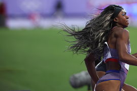 August 5, 2024, Paris, Ile-De-France, France: BRITTANY BROWN of United States competes in the Athletics Women s 200m sem