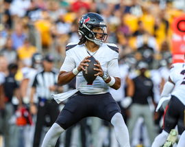 November 12, 2023, Hookstown, Pennsylvania, USA: Houston Texans quarterback CJ STROUD (7) drops back to pass during the
