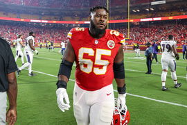 NFL, American Football Herren, USA 2024: Ravens vs Chiefs SEP 5 September 5, 2024: Kansas City Chiefs guard Trey Smith (