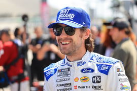 HAMPTON, GA &#8211; SEPTEMBER 07: Ryan Blaney ( 12 Team Penske Dent Wizard Ford) during qualifications for the Quaker State 40
