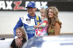 BRISTOL, TN &#8211; SEPTEMBER 20: Dale Earnhardt, Jr ( 88 JR Motorsports Hellmann s Chevrolet) poses for a picture with his wi