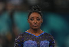 Final: Artistic gymnastics &#8211; Paris 2024 &#8211; Womens all around tournament August 01 2024: Simone Biles (USA) competes durin