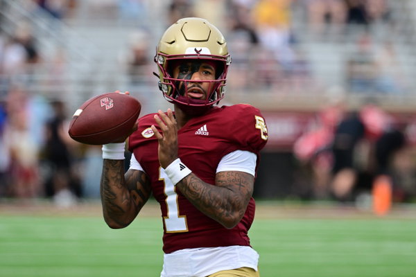 NCAA, College League, USA Football 2024: Duquesne vs Boston College SEP 07 Sep 7, 2024; Boston College Eagles quarterbac