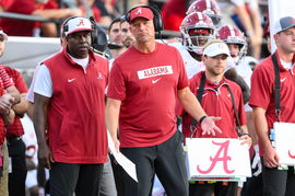 NCAA, College League, USA Football: Alabama at Vanderbilt Oct 5, 2024; Nashville, Tennessee, USA; Alabama Crimson Tide h