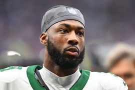 Minnesota Vikings v New York Jets International Series 06/10/2024. New York Jets Running Back Breece Hall (20) during th