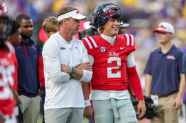 NCAA, College League, USA Football 2024: Ole Miss vs LSU OCT 12 October 12, 2024: Ole Miss Head Coach Lane Kiffin vistit
