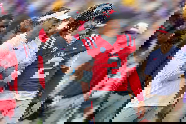 NCAA, College League, USA Football 2024: Ole Miss vs LSU OCT 12 October 12, 2024: Ole Miss Head Coach Lane Kiffin vistit