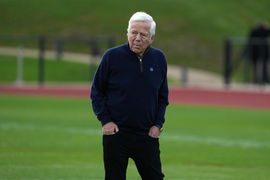 NFL, American Football Herren, USA London Games-New England Patriots Practice Oct 18, 2024; London, United Kingdom; New