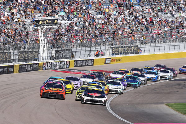 LAS VEGAS, NV &#8211; OCTOBER 20: Martin Truex, Jr. ( 19 Joe Gibbs Racing Bass Pro Shops Toyota) and Christopher Bell ( 20 Joe