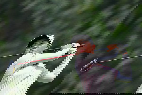 KUALA LUMPUR, &#8211; OCTOBER 24: Atthaya Jeeno Thitikul of Thailand play a shot during the first round of the 2024 LPGA, Golf