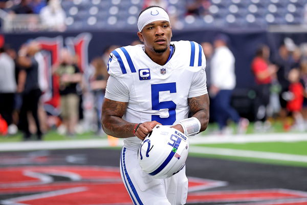 October 27, 2024, Houston, Texas, U.S: Indianapolis Colts quarterback Anthony Richardson (5) prior to the game between t