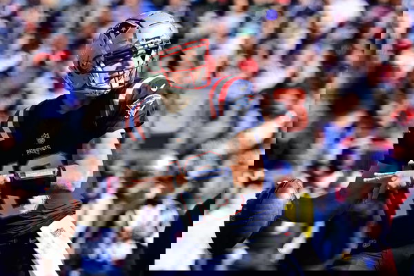 NFL, American Football Herren, USA 2024: Jets vs Patriots OCT 27 October 27, 2024: New England Patriots quarterback Drak