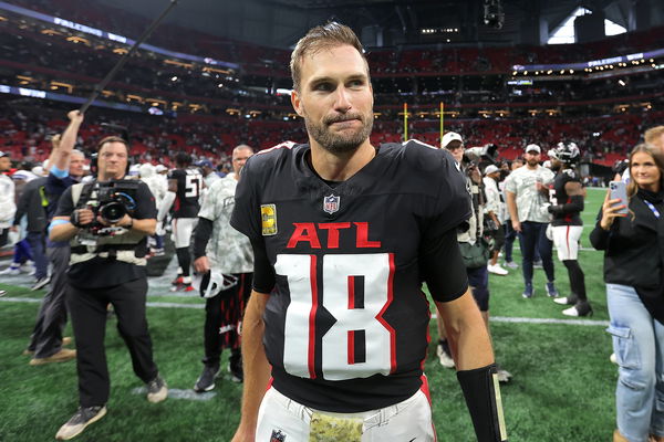 ATLANTA, GA &#8211; NOVEMBER 03: Atlanta Falcons quarterback Kirk Cousins 18 after the Sunday afternoon NFL, American Football