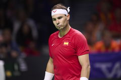 ESP: Davis Cup Finals &#8211; Spain v Netherlands MALAGA, SPAIN &#8211; NOVEMBER 19: Rafael Nadal of Team Spain looks on his singles