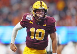 Texas vs Arizona State in the Peach Bowl in Atlanta, Georgia