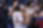 Nuggets Aaron Gordon celebrates with Peyton Watson