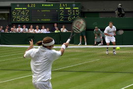 Wimbledon Tennis Championships 2001 Pete Sampras and Roger Federer