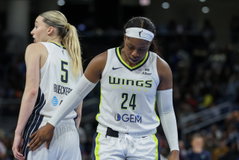 Paige Bueckers and Arike Ogunbowale