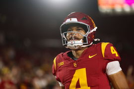 USC Trojans QB Husan Longstreet, Lincoln Riley