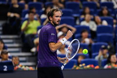 BEIJING, CHINA &#8211; SEPTEMBER 30: Daniil Medvedev reacts in the Men s Singles Semifinal match against Learner Tien of the U