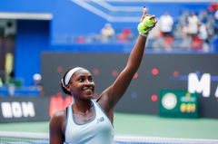 WUHAN, CHINA &#8211; OCTOBER 08: Coco Gauff of United States reacts in the Women s Singles Round of 32 match against Moyuka Uc