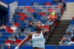 WUHAN, CHINA &#8211; OCTOBER 08: Coco Gauff of United States returns a shot in the Women s Singles Round of 32 match against M