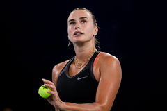 WUHAN, CHINA &#8211; OCTOBER 11: Aryna Sabalenka of Belarus reacts in the Women s Singles Semifinal match against Jessica Pegu