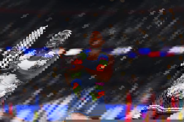 WUHAN, CHINA &#8211; OCTOBER 12: Champion Coco Gauff of the United States celebrates with the trophy at the award ceremony aft