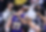 November 28, 2025, Los Angeles, California, USA: Luka Doncic 77 of the Los Angeles Lakers and Anthony Davis 3 of the Dallas Mavericks embrace after their NBA, Basketball Herren, USA Cup game on Friday November 28, 2025 at Crypto.com Arena in Los Angeles, California. Lakers defeat Mavericks, 129-119. ARIANA RUIZ/PI Los Angeles USA - ZUMAp124 20251128_zaa_p124_069 Copyright: xArianaxRuizx