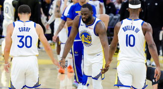 Stephen Curry, Draymond Green, and Jimmy Buttler