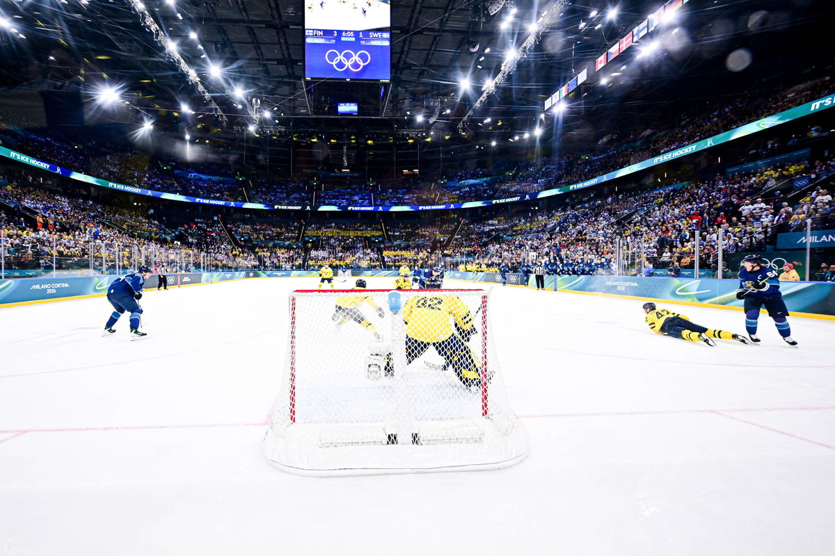 Chaos Erupts During Sweden vs. Finland Ice Hockey as Players Get Into a Fight