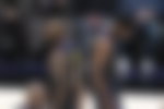 LeBron James and Bronny James playing