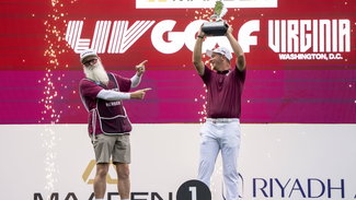 Lucas Herbert and his caddie Nick Pugh