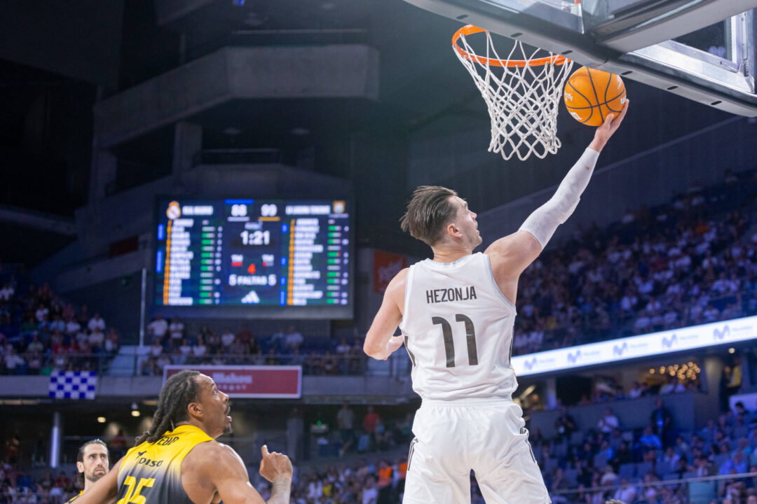 Real Madrid v La Laguna Tenerife Liga Endesa Mario Hezonja of Real Madrid during the Liga Endesa match playoff quarter finals game 3 between Real Madrid v La Laguna Tenerife played at Movistar Arena Stadium on June 6, 2026 in Madrid Spain Madrid Spain Basketball