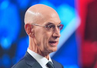 Adam Silver addressing the press