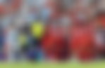 A referee sending a player off at the FIFA World Cup