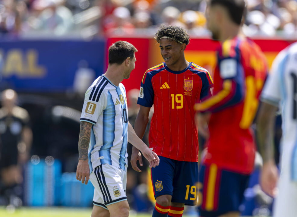 Lionel Messi and Lamine Yamal