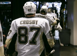 June 12, 2016: Pittsburgh Penguins center Sidney Crosby (87) prepares to take the ice prior to the N