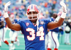 09 Oct 1994 Buffalo Bills running back Thurman Thomas 34 on the field before a game against the