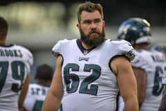 PHILADELPHIA PA AUGUST 30 Philadelphia Eagles center Jason Kelce 62 warms up before the NFL Am