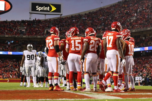 KANSAS CITY MO DECEMBER 30 A wide view and Kansas City Chiefs quarterback Patrick Mahomes 15 a