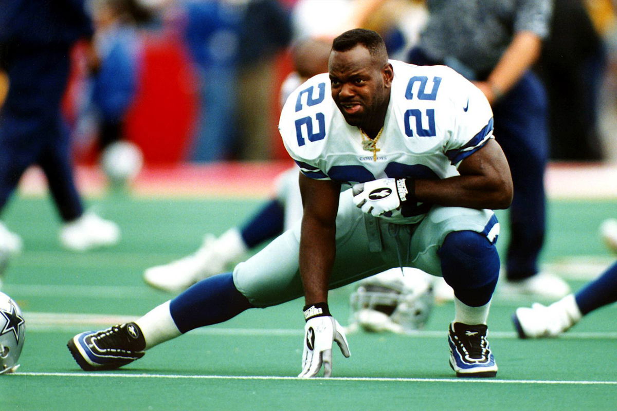 Running Back Emmitt Smith bei der GymnastikRunning Back Emmitt Smith at the Gymnastics