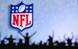 The National Football League NFL. Fans support professional team of American National Foorball Leagu