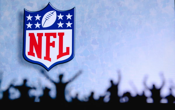 The National Football League NFL. Fans support professional team of American National Foorball Leagu