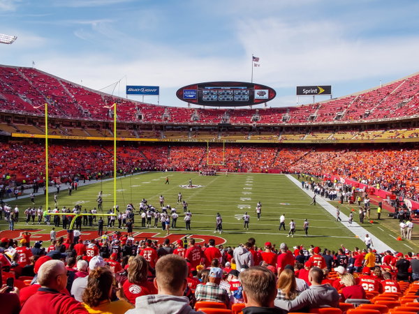 Arrowhead Stadium Kansas City, In stadium shot if the home of the KC Chiefs, Arrowhead Stadium. Loud