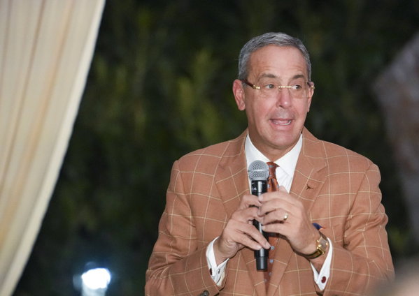 October 18, 2024, Austin, Tx, United States: Texas Athletic Director CHRIS DEL CONTE speaks as Texas Governor Greg Abbot