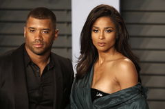 Russell Wilson mit Gattin Ciara bei der Vanity Fair Oscar Party 2018 anlässlich der Verleihung der 9