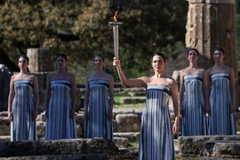 Rehearsal for Milano Cortina 2026 Olympic flame-lighting ceremony in Greece